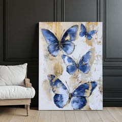 Pittura di farfalle Sussurro celeste - 100% originale dipinta con acrilico - immagine 3