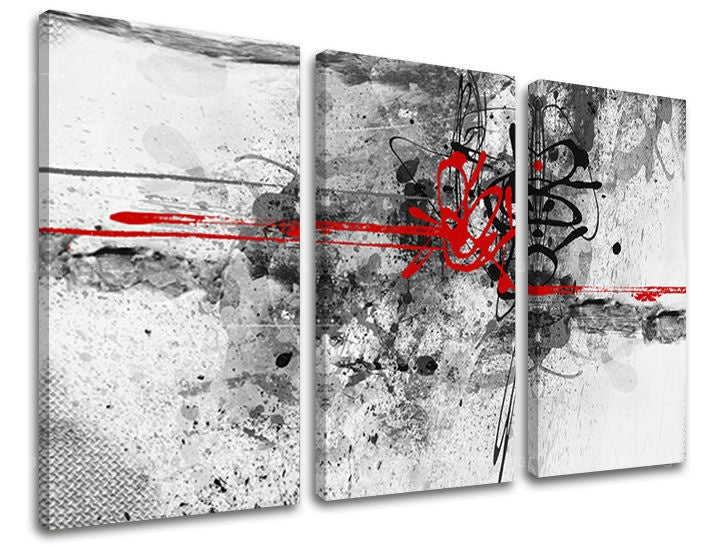 Pittura murale in 3 parti ABSTRAKT