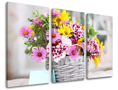 Pittura murale in 3 parti FIORI - immagine 2