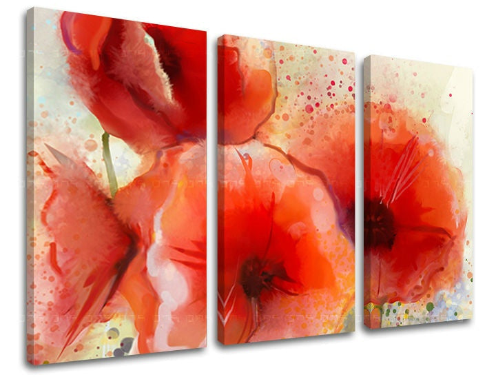 Pittura murale in 3 parti FIORI