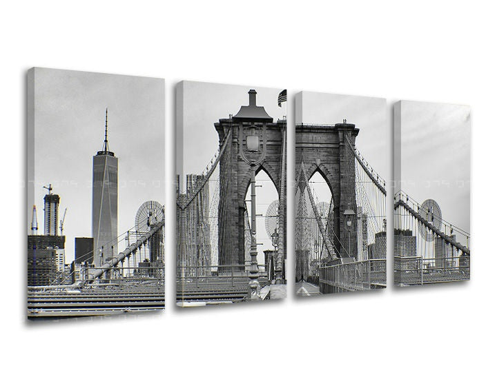 Pittura murale in 4 parti CITY / NEW YORK