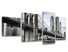 Pittura murale in 4 parti CITY / NEW YORK