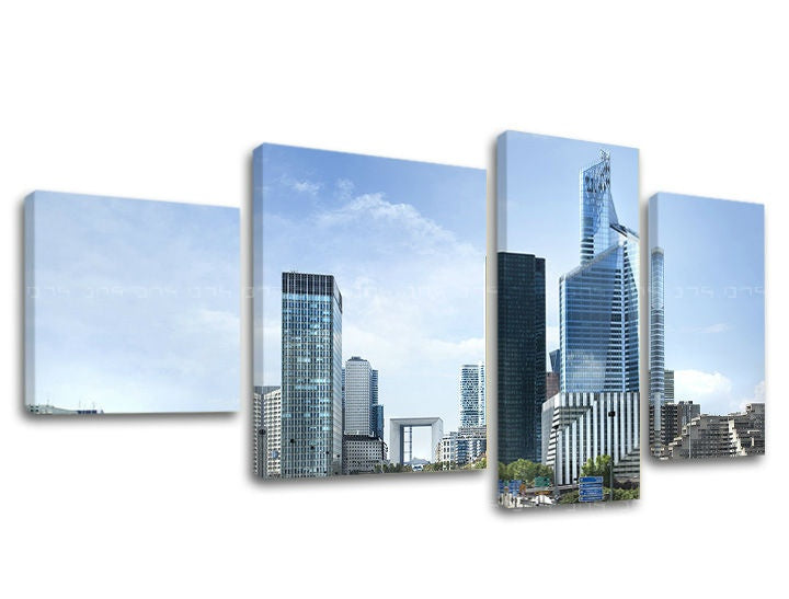 Pittura murale in 4 parti CITY