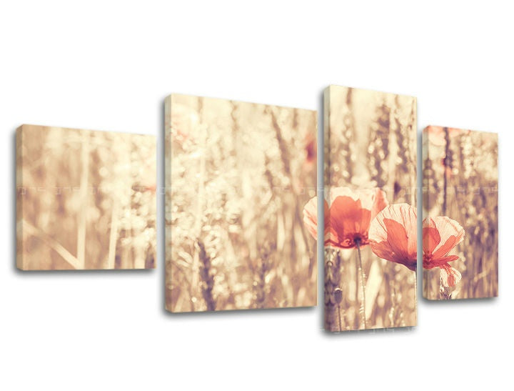 Pittura murale in 4 parti FIORI