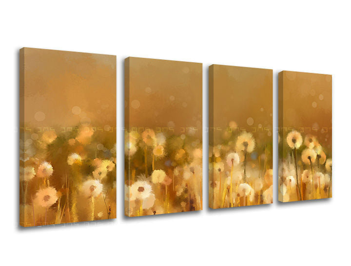 Pittura murale in 4 parti FIORI