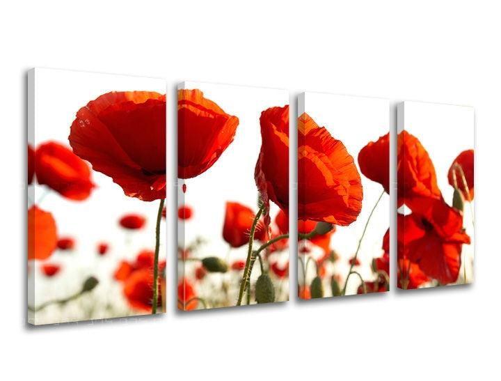 Pittura murale in 4 parti FIORI