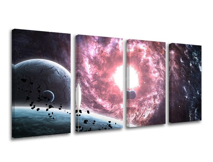 Pittura murale in 4 parti UNIVERSE