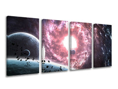 Pittura murale in 4 parti UNIVERSE