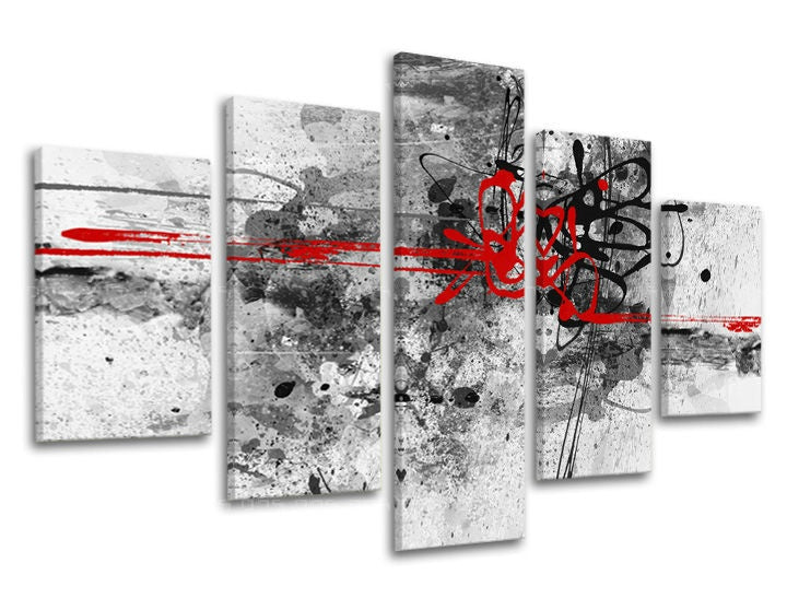 Pittura murale in 5 parti ABSTRAKT