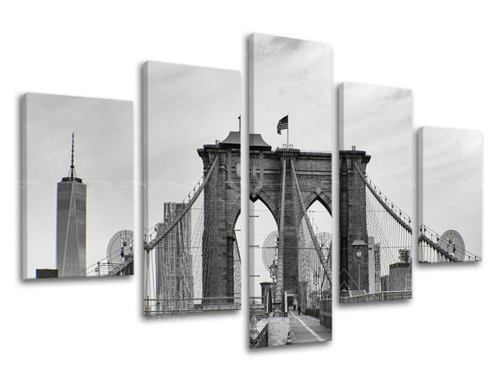 Pittura murale in 5 parti CITY / NEW YORK