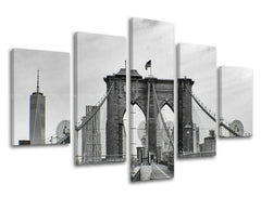 Pittura murale in 5 parti CITY / NEW YORK