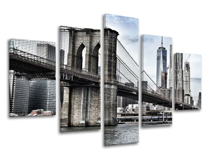 Pittura murale in 5 parti CITY / NEW YORK