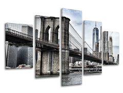 Pittura murale in 5 parti CITY / NEW YORK