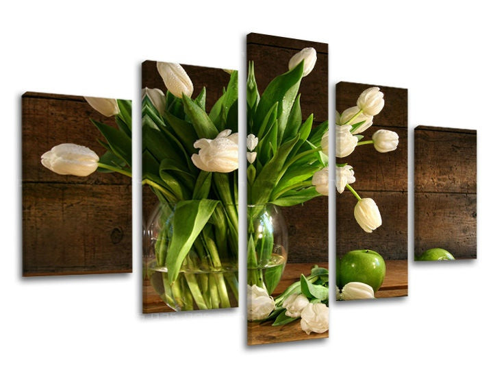 Pittura murale in 5 parti FIORI