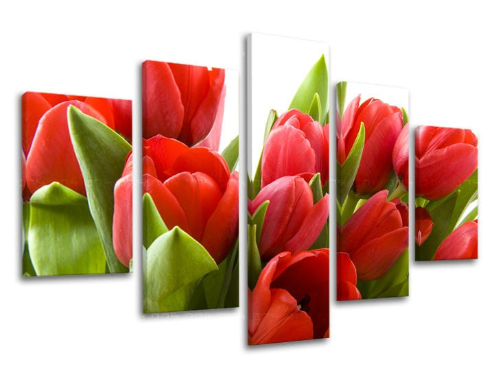 Pittura murale in 5 parti FIORI