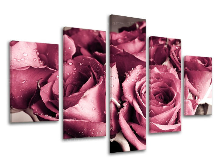 Pittura murale in 5 parti FIORI