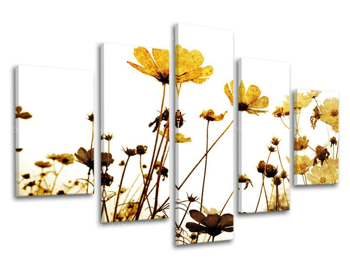 Pittura murale in 5 parti FIORI