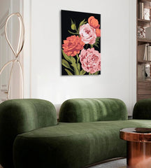Pittura per numeri GIARDINO DEI FIORI | difficoltà bassa EDIZIONE SPECIALE NERA - immagine 2