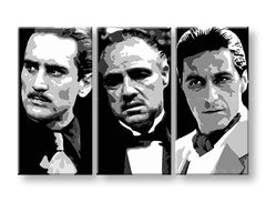 Pittura POP Art stampata GODFATHER 3 parti - immagine 3