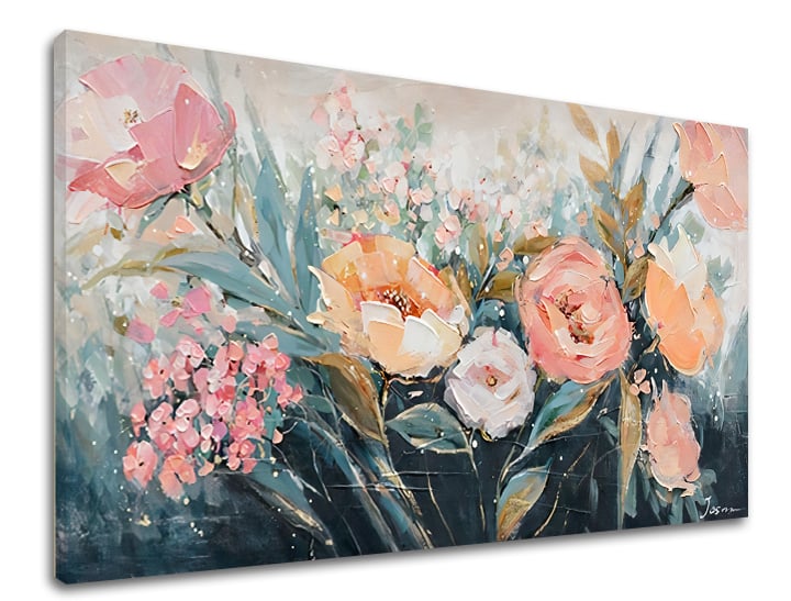 Pittura su tela GIARDINO FLOREALE - immagine 2
