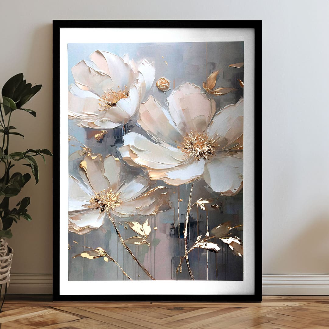 Poster da parete con effetto EXTRA - Petali d'oro