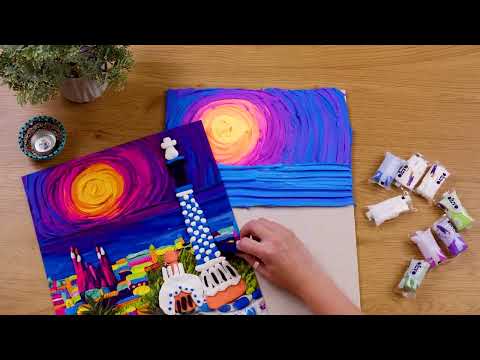 Set 3D creativo OKTO Parco Guell a Barcellona 30 x 40 cm