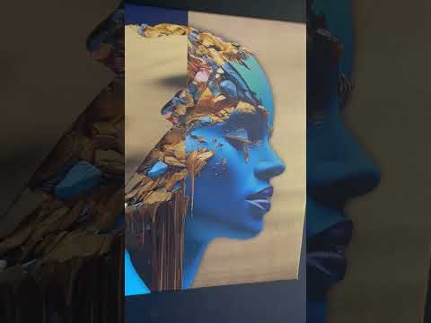 Tocco d'oro su tela Sinfonia oceanica