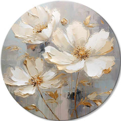 Quadri rotondi con acrilico Fiori in abito da ballo - immagine 2