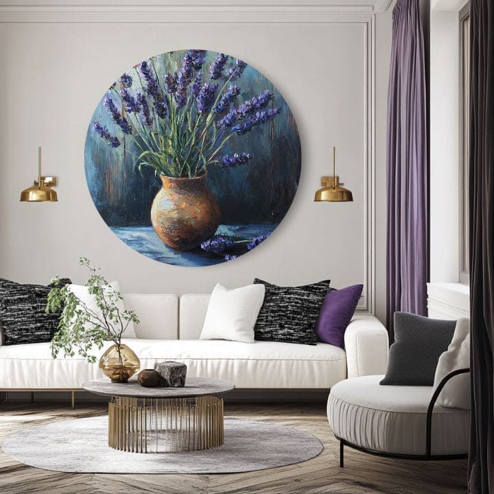 Quadri rotondi con acrilico Regalo alla lavanda - immagine 3