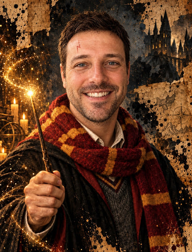 Quadro da foto come leggenda – il cliente come Harry Potter