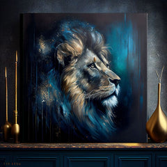 Quadro decorativo su tela - PREMIUM ART - Forza e grazia del leone
