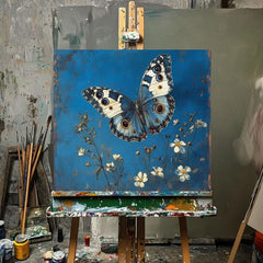 Quadro di farfalle Armonia notturna - 100% originale dipinto ad acrilico - immagine 4