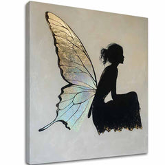 Quadro di farfalle fatate - 100% originale dipinto ad acrilico - immagine 2