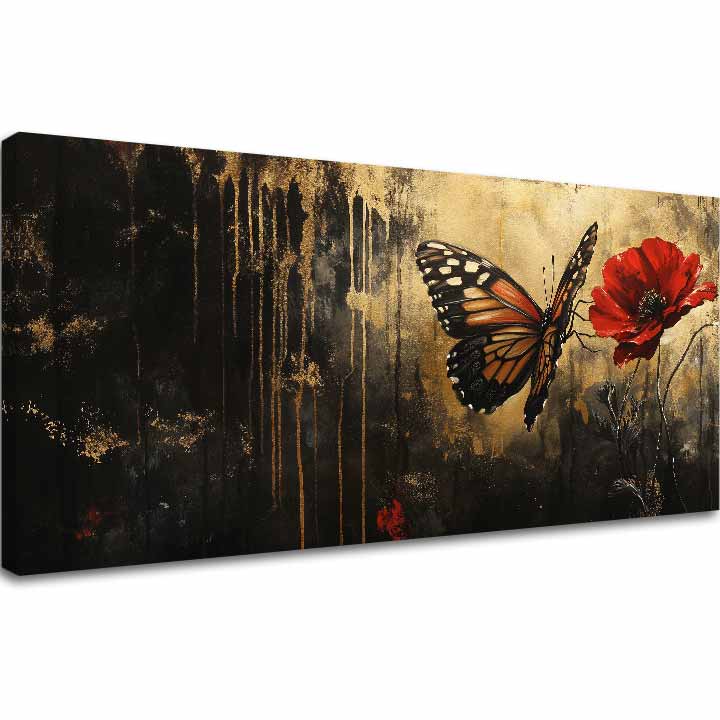 Quadro di farfalle Poppy dream - 100% originale dipinto ad acrilico - immagine 2