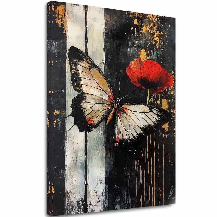 Quadro di farfalle Sorpresa - 100% originale dipinto ad acrilico - immagine 2