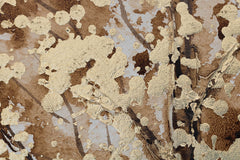 Dettaglio ravvicinato di un quadro dipinto a mano 120x90 cm, che mostra la ricca texture materica e le pennellate artigianali del motivo ALBERO.