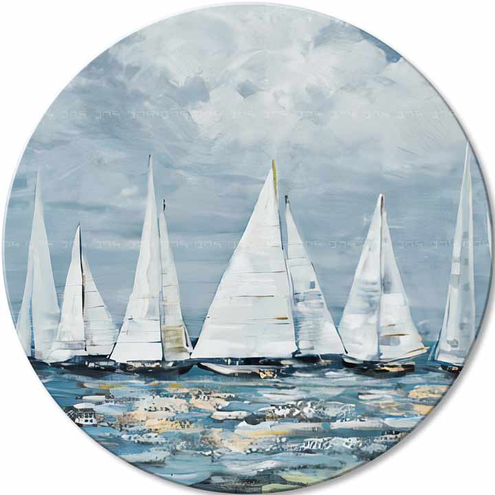 Quadro dipinto a tutto tondo Relax sul mare - immagine 2