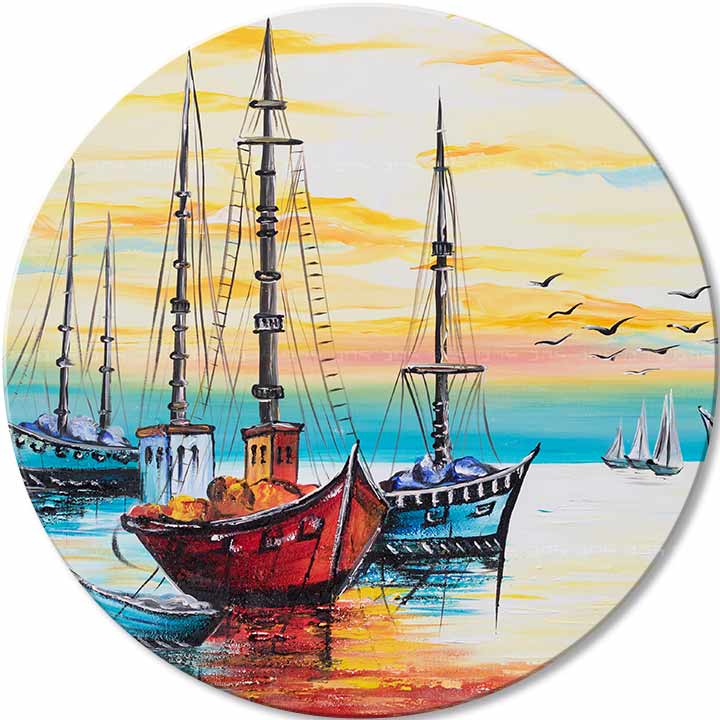 Quadro dipinto rotondo Bellezza infinita - immagine 2