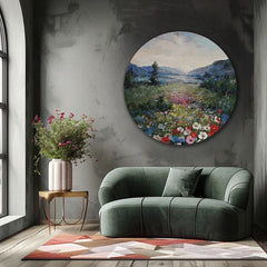 Quadro dipinto rotondo Calma mattutina