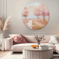 Quadro dipinto rotondo Vita sognata