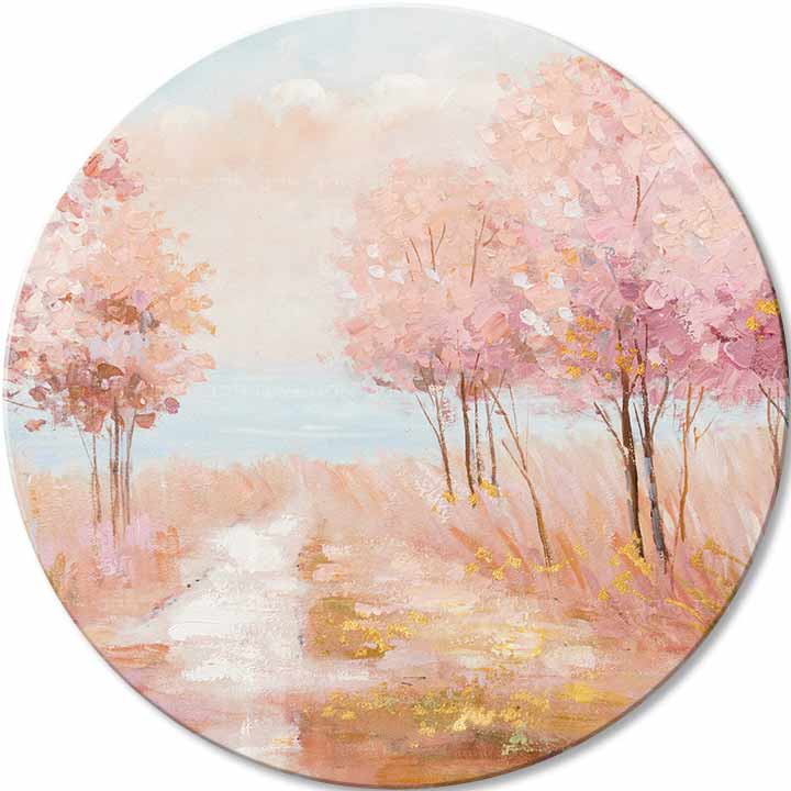 Quadro dipinto rotondo Vita sognata - immagine 2