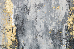 Macro dettaglio del quadro dipinto a mano con motivo a strisce verticali dorate e grigie – texture visibile delle pennellate acriliche e rilievo, Papilora.