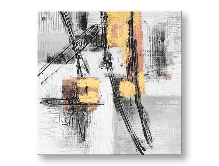 Quadro dipinto a mano per parete ASTRATTO 60x60 cm – prospettiva 3D della tela su cornice di legno | 100% originale | acrilico su tela ARTMIE | Papilora.sk