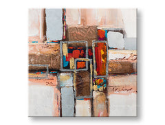 Quadro dipinto a mano per parete ASTRATTO 70x70 cm – Prospettiva 3D della tela su cornice di legno | 100% originale | acrilico su tela ARTMIE | Papilora.sk