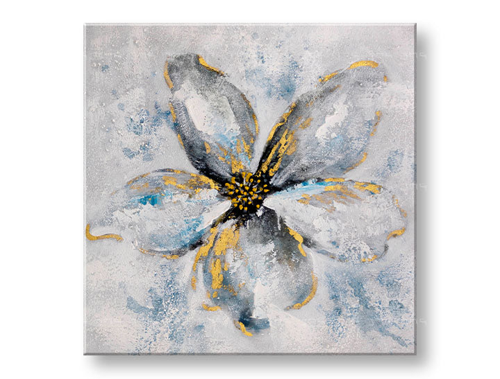 Quadro dipinto a mano per parete FIORI 50x50 cm – Prospettiva 3D su tela su cornice in legno | 100% originale | acrilico su tela ARTMIE | Papilora.sk
