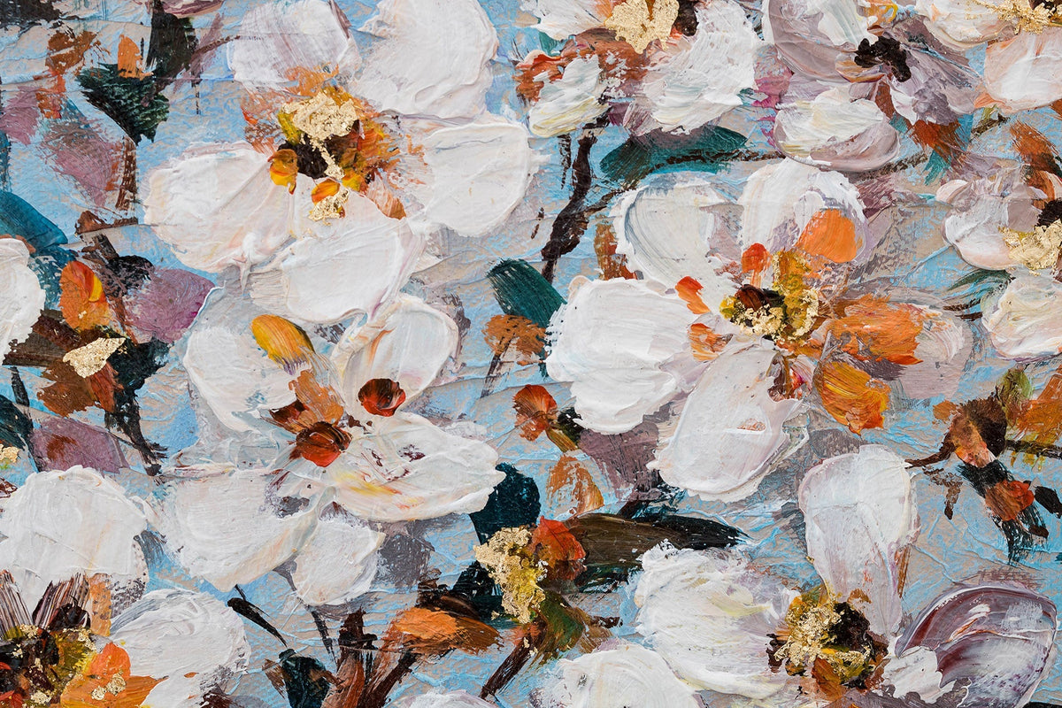 Quadro dipinto a mano per parete FIORI 60x70 cm – prospettiva 3D su telaio in legno | 100% originale | acrilico su tela ARTMIE | Papilora.sk