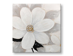 Quadro dipinto a mano per parete FIORI 70x70 cm – prospettiva 3D su tela su cornice in legno | 100% originale | acrilico su tela ARTMIE | Papilora.sk