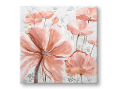 Quadro dipinto a mano per parete FIORI 70x70 cm – prospettiva 3D su telaio in legno | 100% originale | acrilico su tela ARTMIE | Papilora.sk