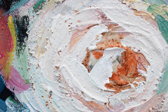 Quadro dipinto a mano per parete FIORI 70x70 cm – prospettiva 3D della tela su telaio in legno | 100% originale | acrilico su tela ARTMIE | Papilora.sk
