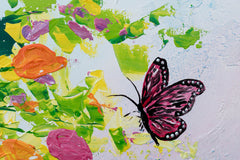 Quadro murale dipinto FIORI IN VASO 1 pezzo